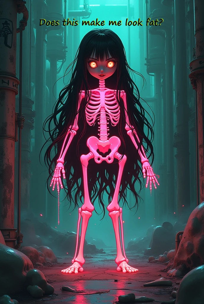 Does This Make Me Look Fat? - Dark Gothic Body Image Art