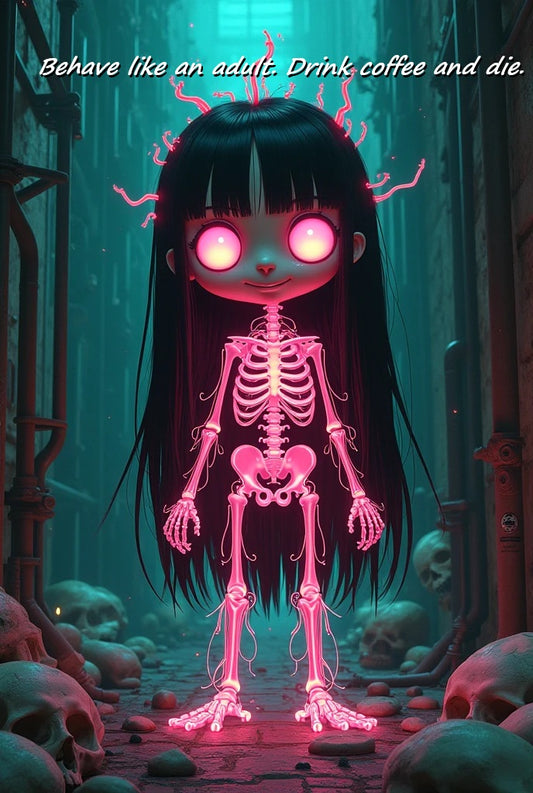 Behave Like an Adult - Dark Humor Digital Art